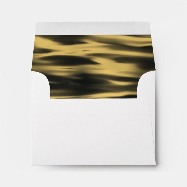 Cute Gold Waves Abstract Envelope (Back (Bottom))