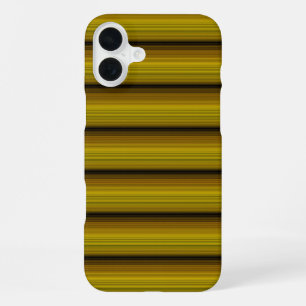Cute golden black stripes iPhone 16 plus case