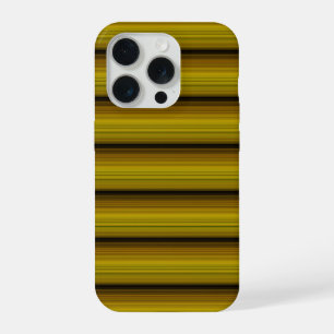 Cute golden black stripes iPhone 15 pro case