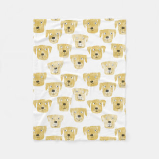 Cute Golden Labrador Retriever Dog Pattern Fleece Blanket