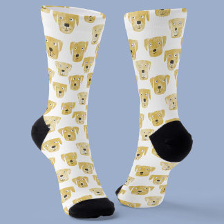Cute Golden Labrador Retriever Dog Pattern Socks