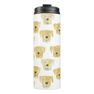 Cute Golden Labrador Retriever Dog Pattern Thermal Tumbler