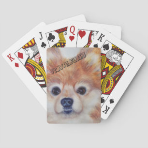 CUTE GOLDEN POMERANIAN PLAYING CARDS