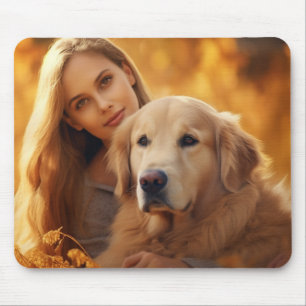 Cute golden retriever Best Dog Mum Ever Mouse Mat