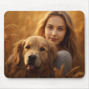 Cute golden retriever Best Dog Mum Ever Mouse Mat