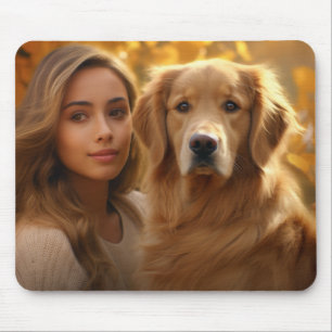 Cute golden retriever Best Dog Mum Ever Mouse Mat