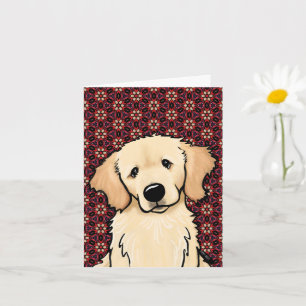 Cute Golden Retriever Card