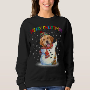 Cute Golden Retriever Christmas Pajama Sweatshirt