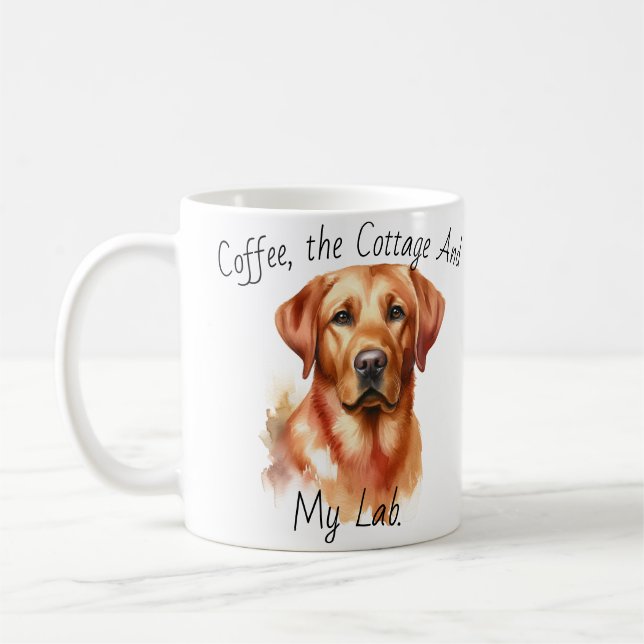 Cute Golden Retriever  Coffee Mug (Left)