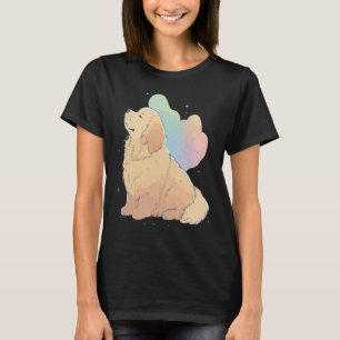 Cute Golden Retriever Colourful Pop Tie Dye Rainbo T-Shirt