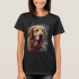 Cute Golden Retriever Dog Art Dogs Lovers Pets Own T-Shirt