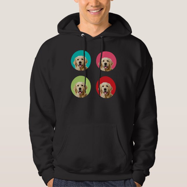 Cute Golden Retriever Dog Colour Funny Golden Retr Hoodie (Front)