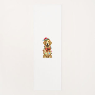 Cute Golden Retriever Dog Coquette Bow Christmas M Yoga Mat