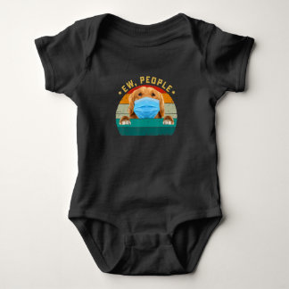 Cute Golden Retriever Dog Ew People Dog Wearing Baby Bodysuit