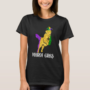 Cute Golden Retriever Dog Lover Mardi Gras Party J T-Shirt