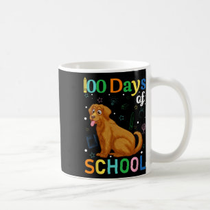 Cute Golden Retriever Dog Lovers Student 100th Day Coffee Mug