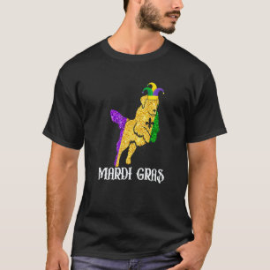 Cute Golden Retriever Dog Mardi Gras Party Jester T-Shirt