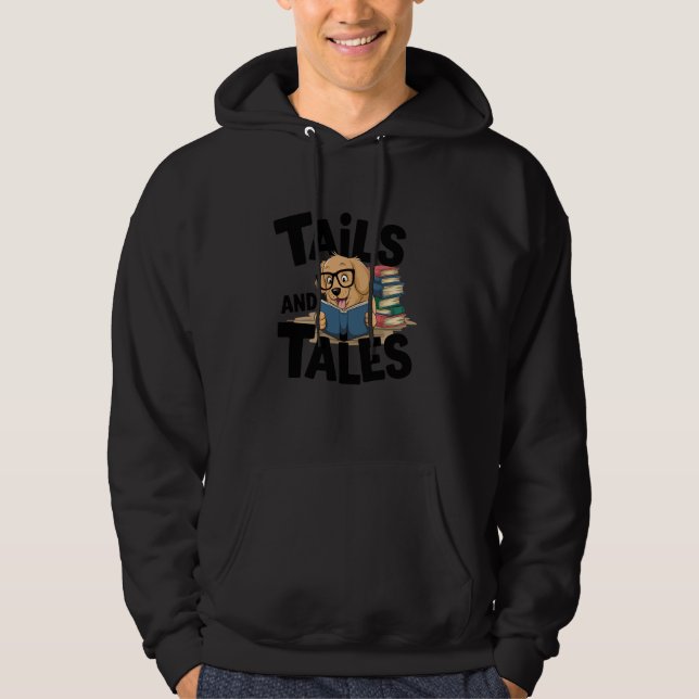 Cute Golden Retriever Dog Mum Funny Book Lover Hoodie (Front)