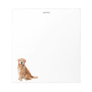 Cute Golden Retriever Dog Personalised Name Notepad