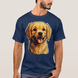 Cute Golden Retriever Dogs Funny Golden Retriever T-Shirt