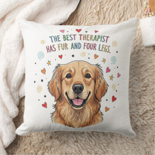 Cute Golden Retriever Doodle Cushion