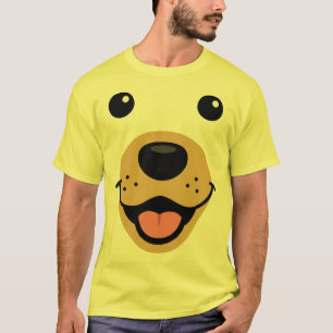 Cute Golden Retriever Face Halloween Costume Funny T-Shirt