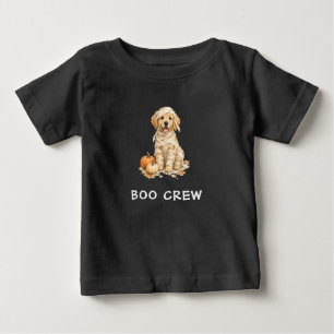 Cute Golden Retriever Halloween Mummy Boo Crew Baby T-Shirt