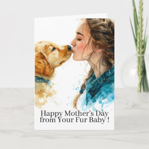 Cute Golden Retriever Happy Mother's Day Mum Pet Card