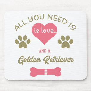Cute Golden Retriever Mum Cute Puppy Dog Love Mouse Mat