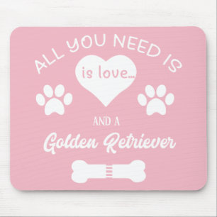 Cute Golden Retriever Mum Cute Puppy Dog Love Mouse Mat