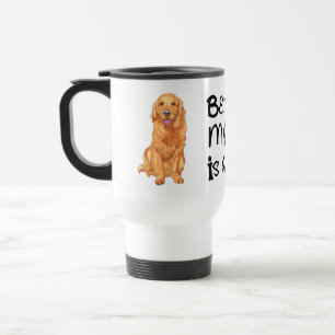 Cute Golden Retriever Mum Puppy Dog Love Travel Mug