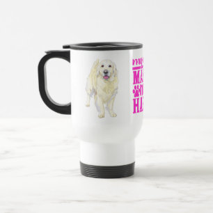 Cute Golden Retriever Mum Puppy Dog Love Travel Mug
