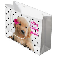 Cute Golden Retriever Personalised Happy Birthday