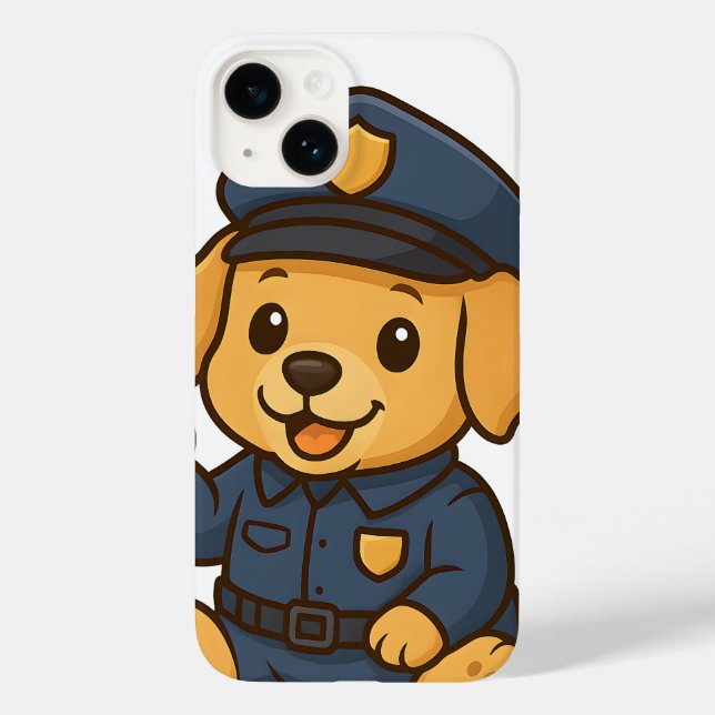 Cute Golden Retriever Police Phone Case All device (Back)