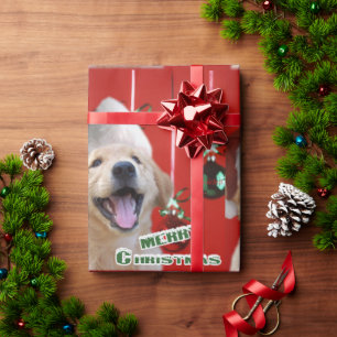 Cute Golden Retriever Puppy Christmas Wrapping Paper
