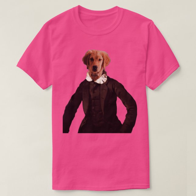 cute golden retriever puppy Distinguish Royal Dog  T-Shirt (Design Front)
