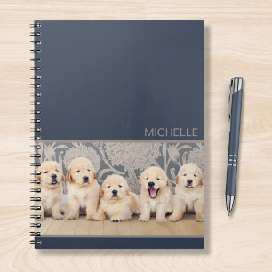 Cute Golden Retriever Puppy Dog Notebook
