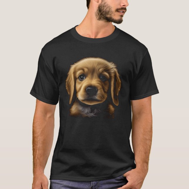 Cute Golden Retriever Puppy Graphic for Men Women  T-Shirt (Front)