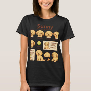 Cute Golden Retriever Puppy Mood Chart T-Shirt
