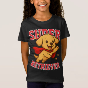 Cute Golden Retriever Superhero Unisex Man Woman  T-Shirt