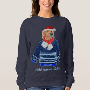 Cute Golden Retriever Ugly Christmas Dog Mum Sweatshirt