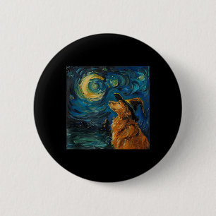 Cute Golden Retriever Witch _ Funny Dog Halloween 6 Cm Round Badge