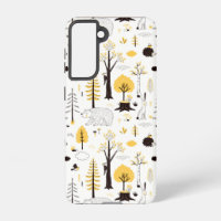 Cute Golden Woods Scene Pattern