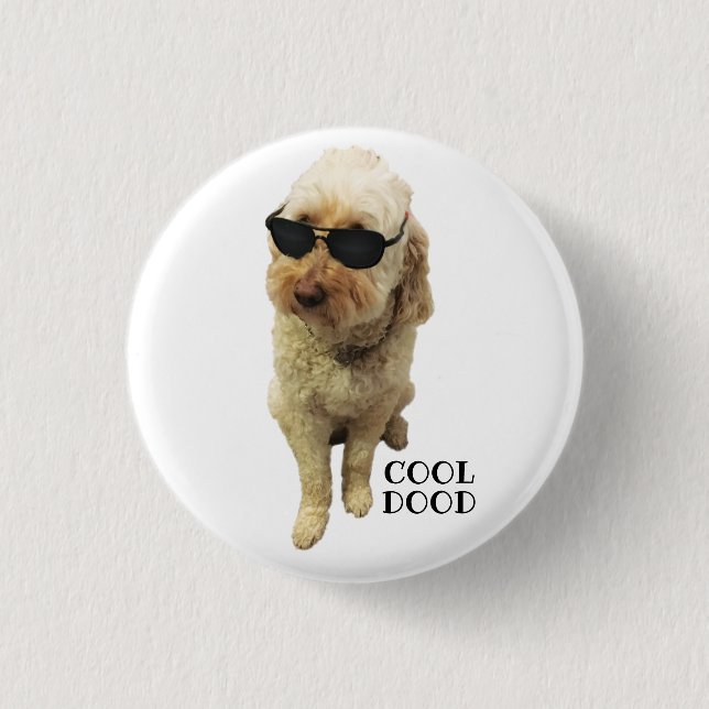 Cute GoldenDoodle, Cool Dood 3 Cm Round Badge (Front)