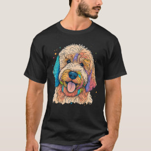Cute Goldendoodle Dog on Golden Doodle 1 T-Shirt