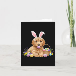 Cute Goldendoodle Easter Day Egg Wildflowers Women Card