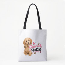 Cute Goldendoodle Fan Club Tote Bag 