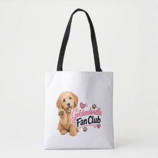 Cute Goldendoodle Fan Club Tote Bag 