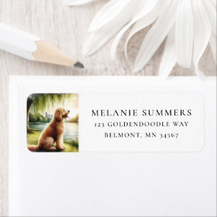 Cute Goldendoodle Summer Return Address Label