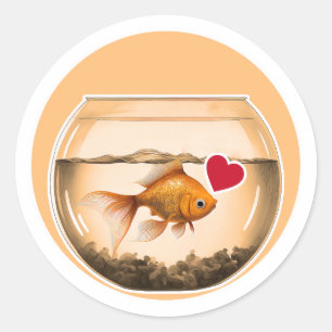 Cute Goldfish Classic Round Sticker